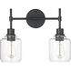 Asheville 2 Light 17.5 inch Matte Black Vanity Light Wall Light